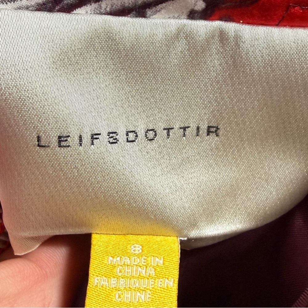 Leifsdottir Vibrant Red and White Floral Camisole Dress - Picture 3 of 6